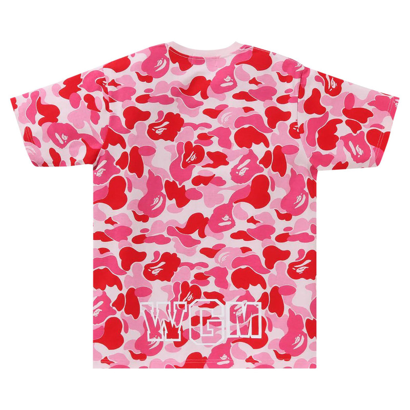 A BATHING APE® BAPE ABC Camo Shark Tee 'Pink' outlook