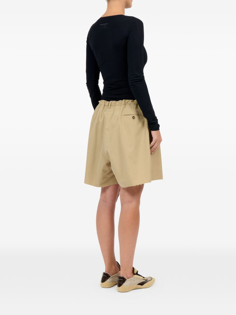 frayed-details cotton shorts 5