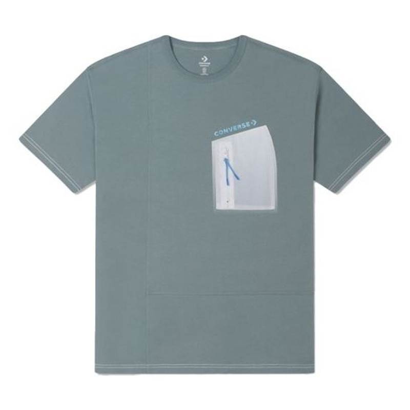 Converse Zip Pocket T-shirt 'Ash Green' 10025872-A03 - 1