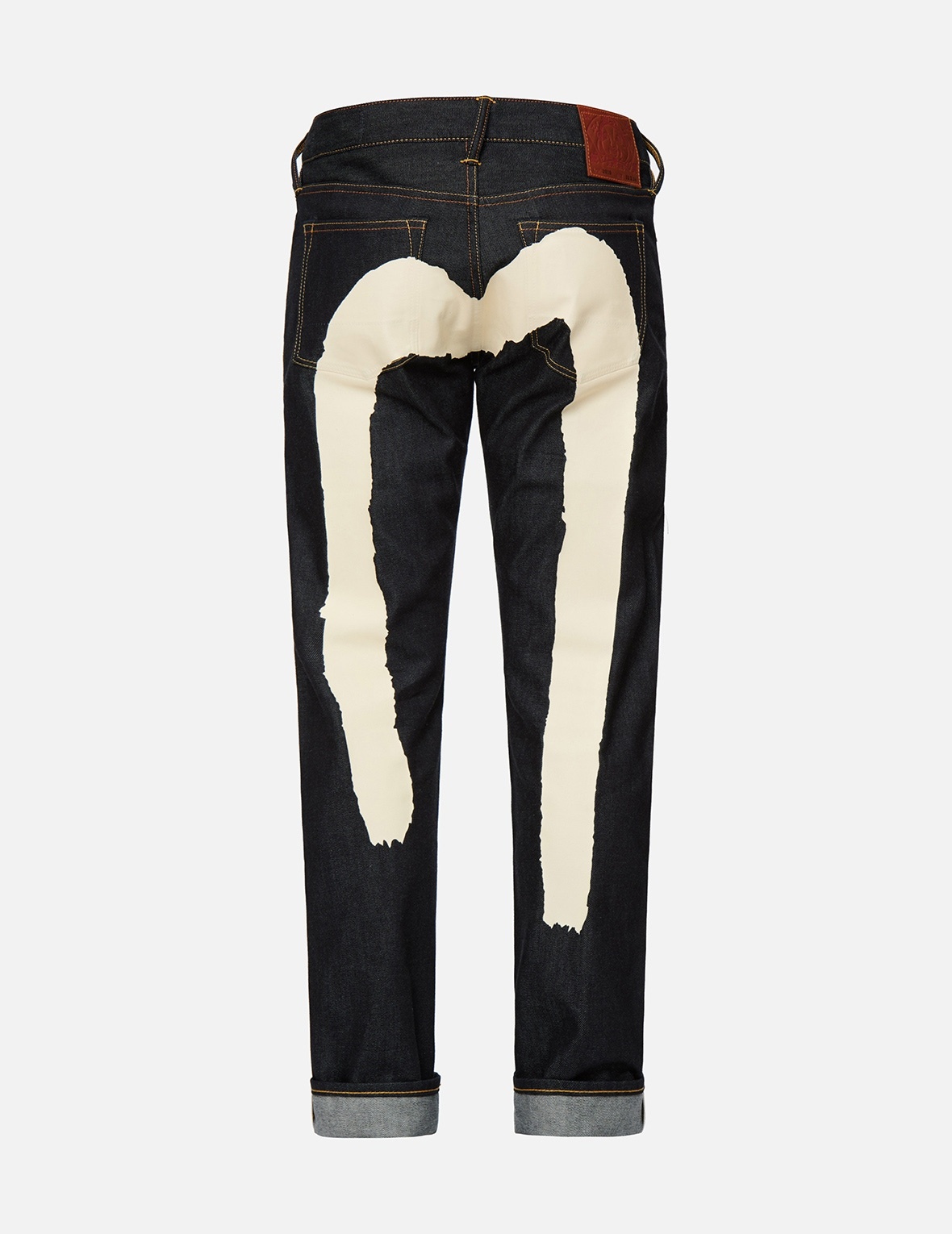 ECRU BRUSHSTROKE DAICOCK SLIM STRAIGHT FIT JEANS #2010 - 1