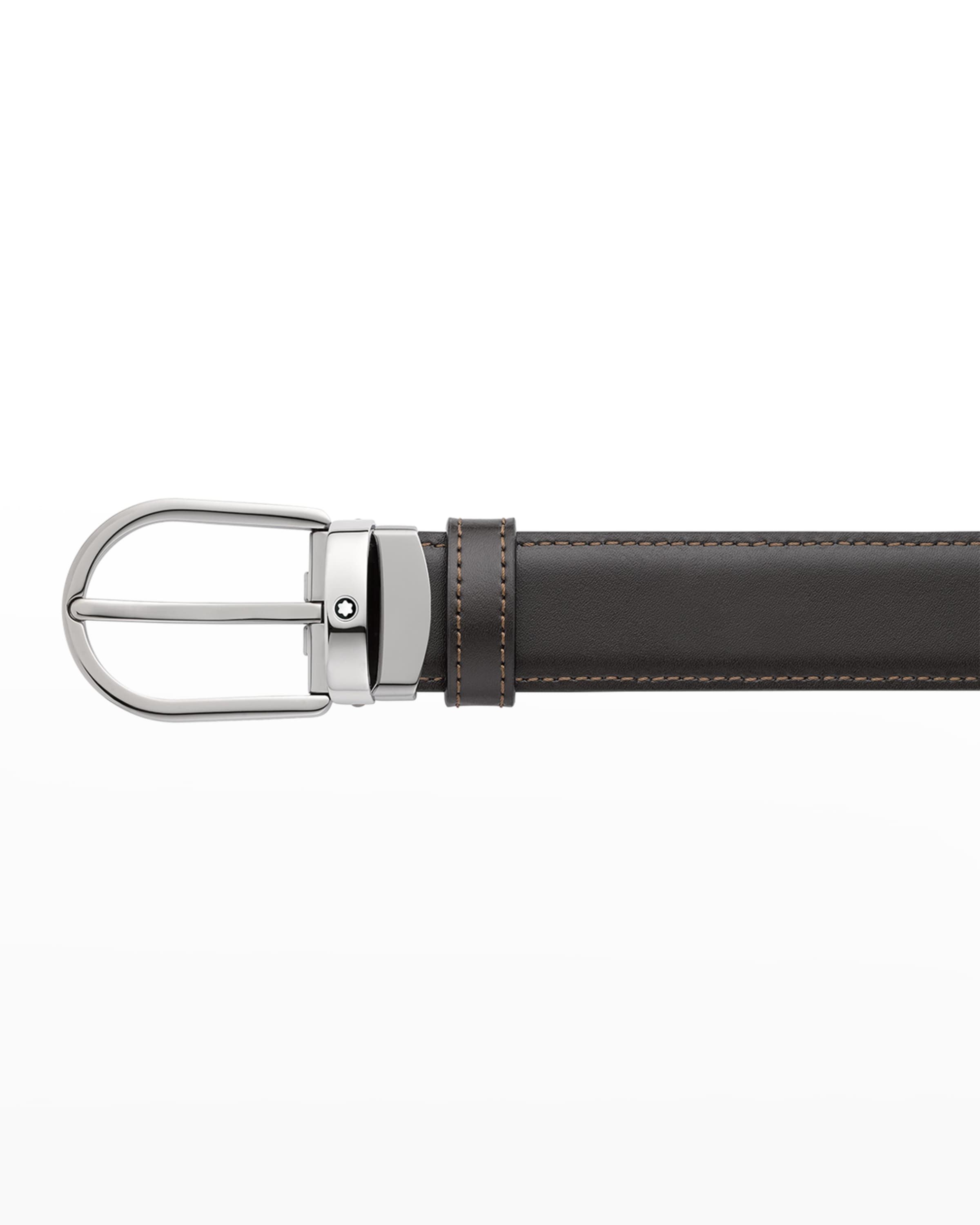 Men's Horseshoe Reversible Leather Belt - 3
