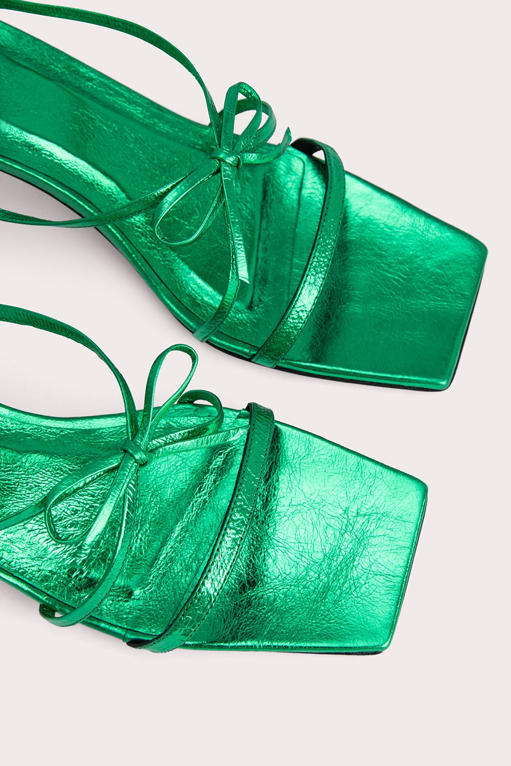 June Clover Green Metallic Leather - 4