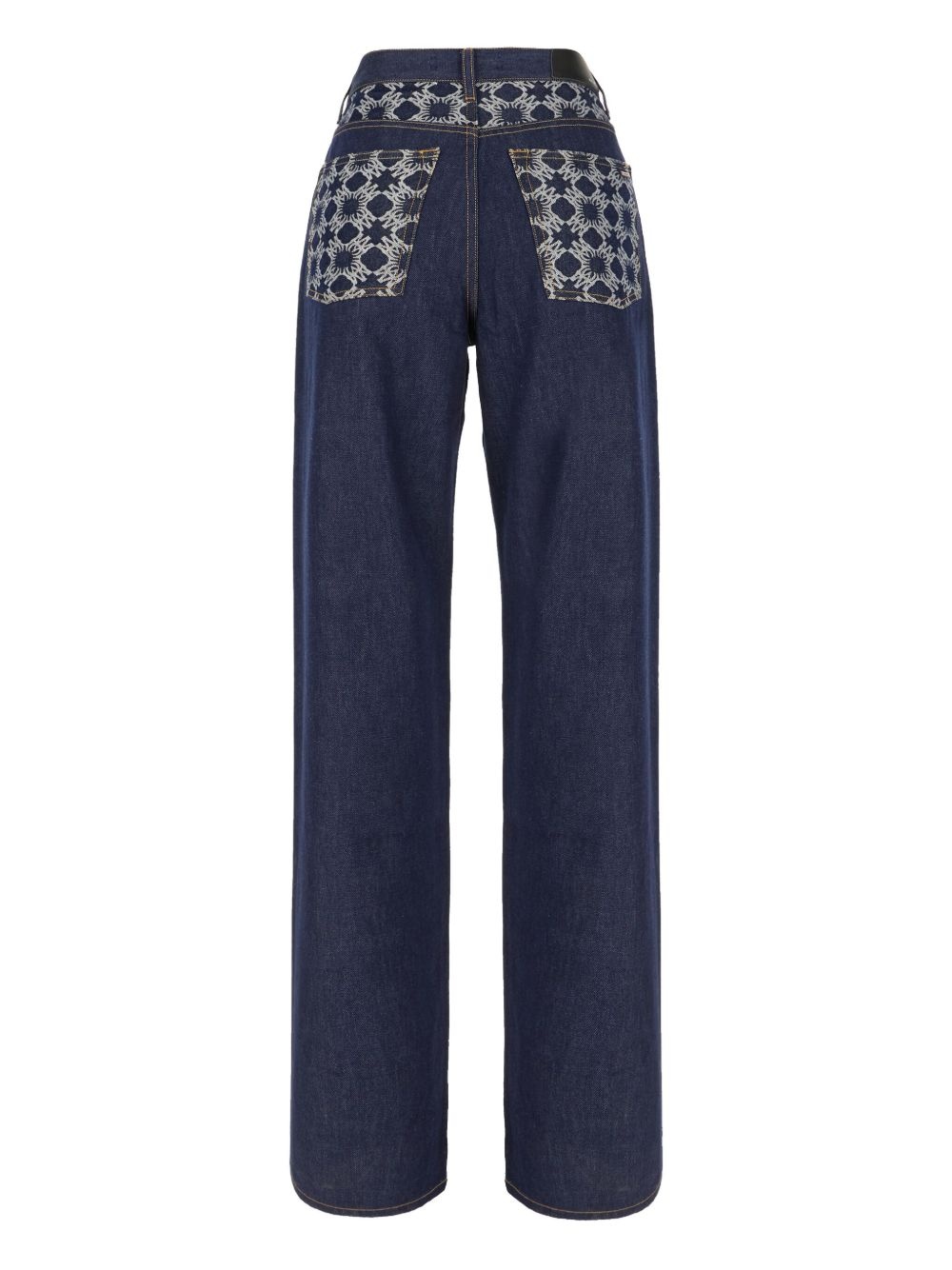 monogram straight jeans - 2