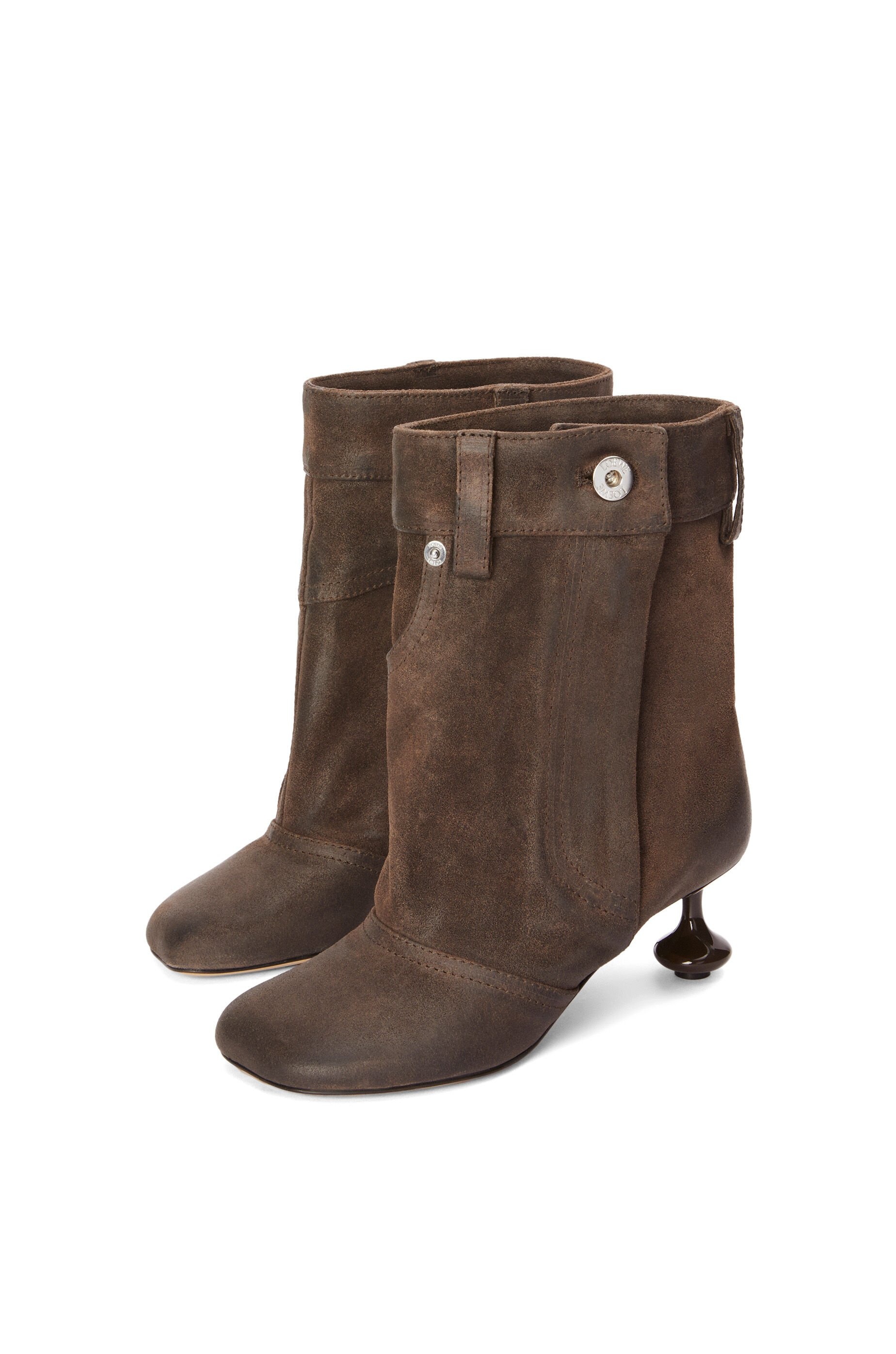Toy ankle bootie in waxed suede - 2