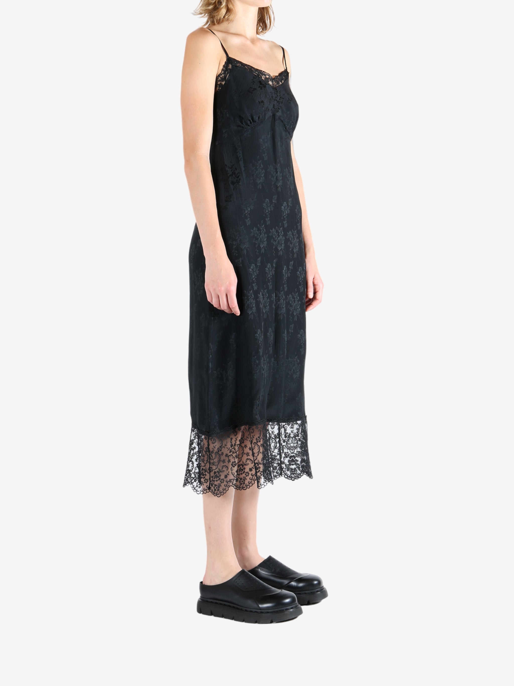 SIMONE ROCHA - Women Deep Lace Trim Slip Dress - 2