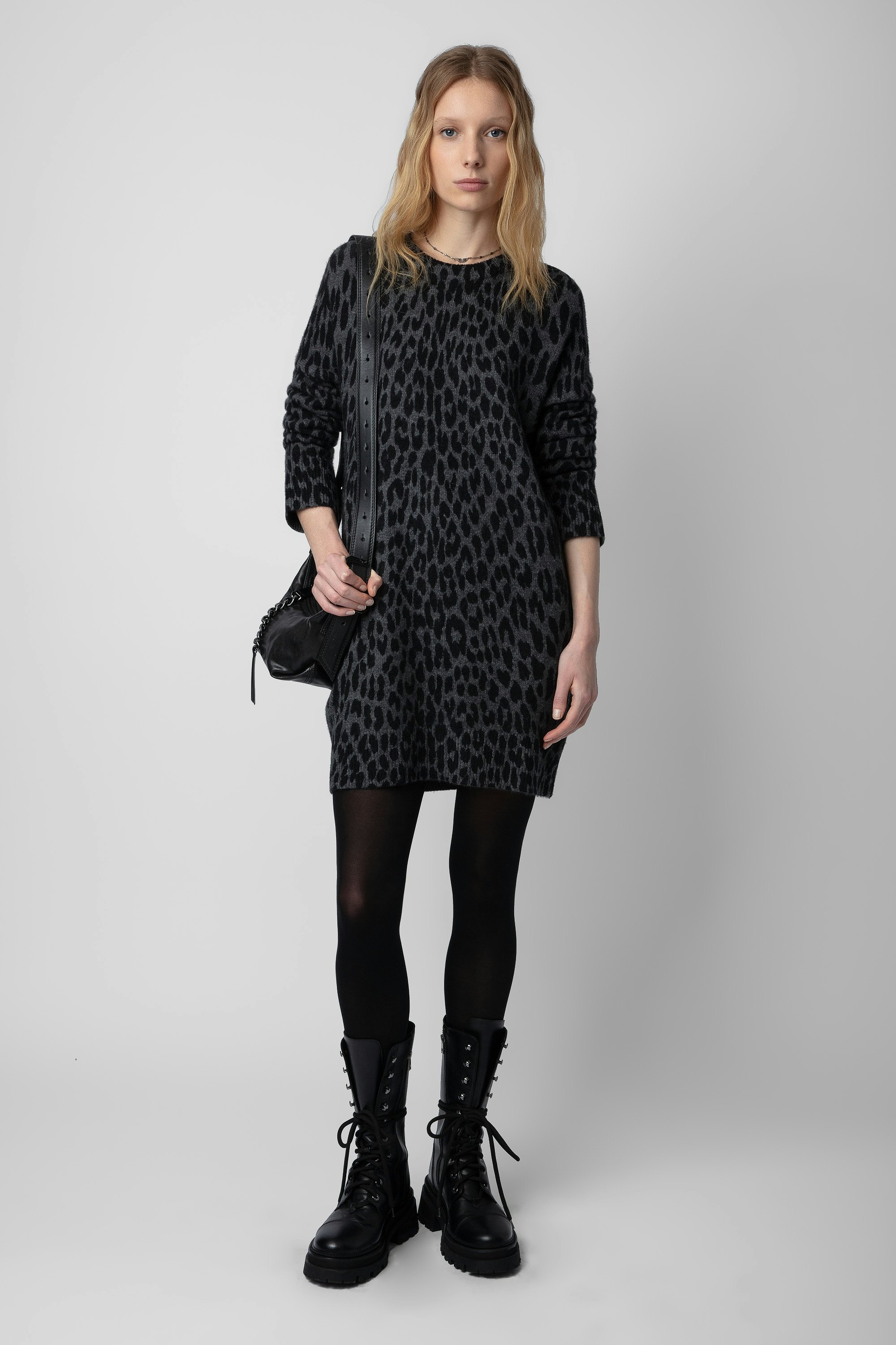 Malia Leopard Cashmere Dress - 2