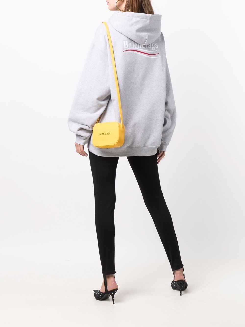 embroidered-logo drawstring hoodie - 3