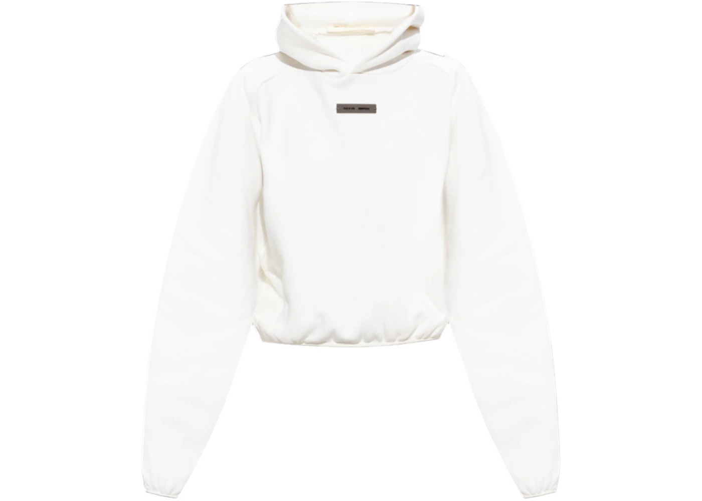 Fear of God Essentials Women's Logo Plaque Hoodie Cloud White - 1
