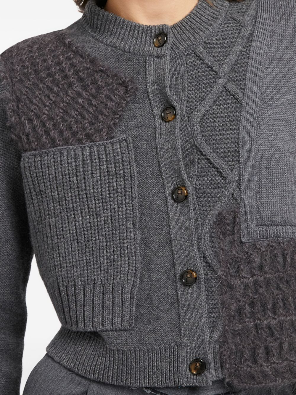 patchwork cardigan - 4