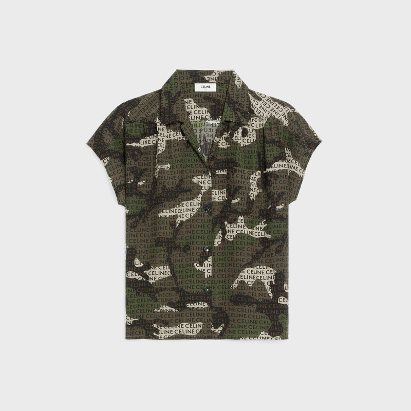 BLOUSE WITH OPEN COLLAR IN CREPE DE CHINE 1