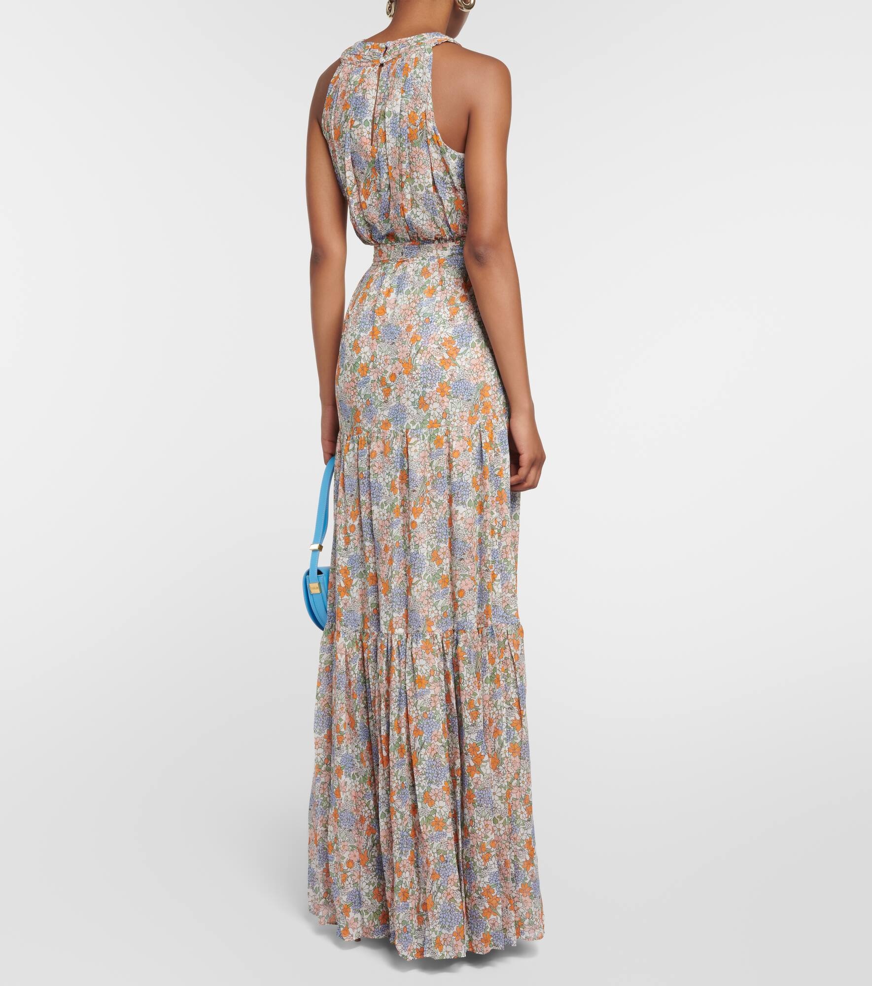 VERONICA BEARD Florencia Floral Silk Maxi Dress | REVERSIBLE