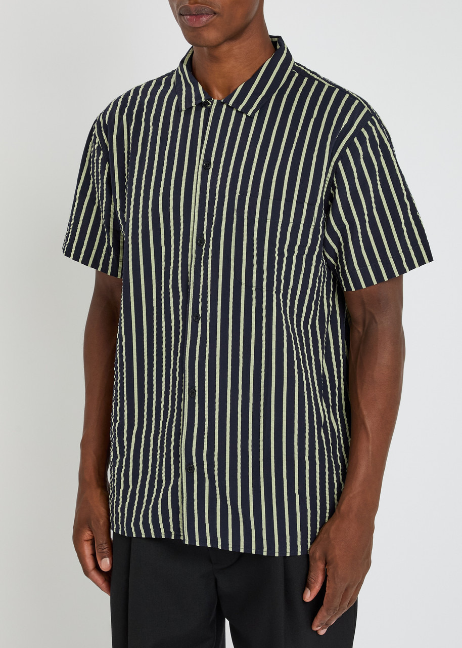 Ymc Malick Striped Seersucker Shirt - 2