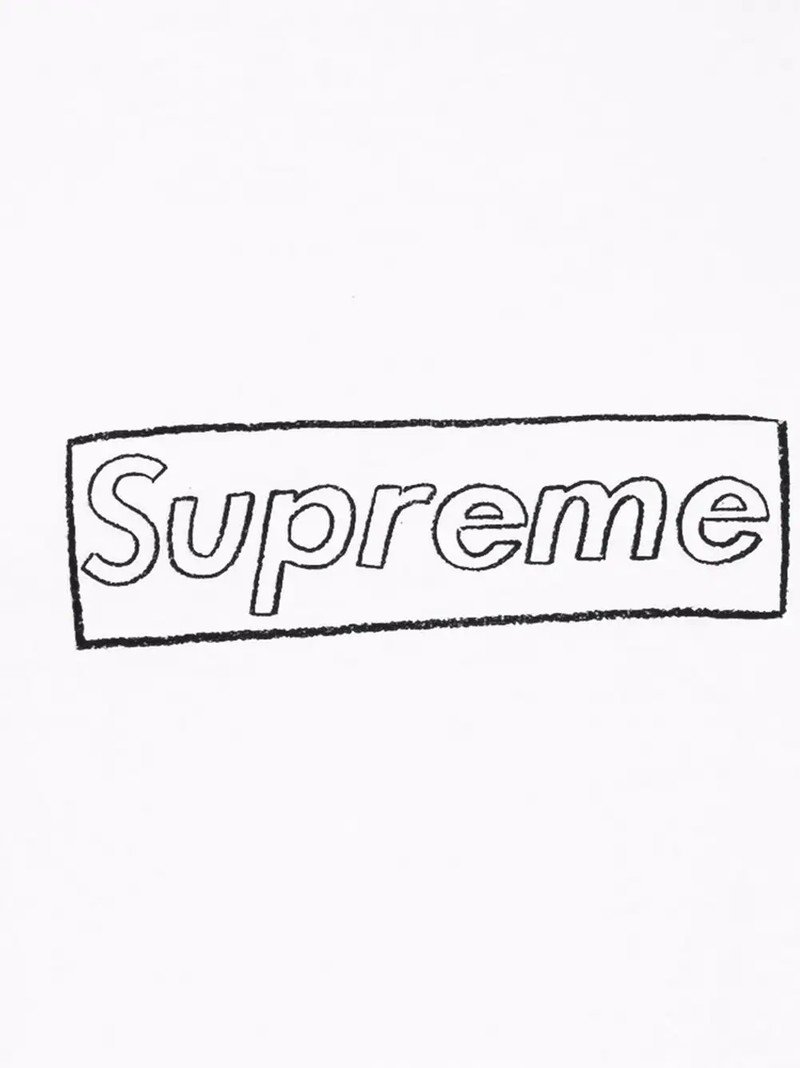 Supreme x KAWS chalk logo T-shirt outlook