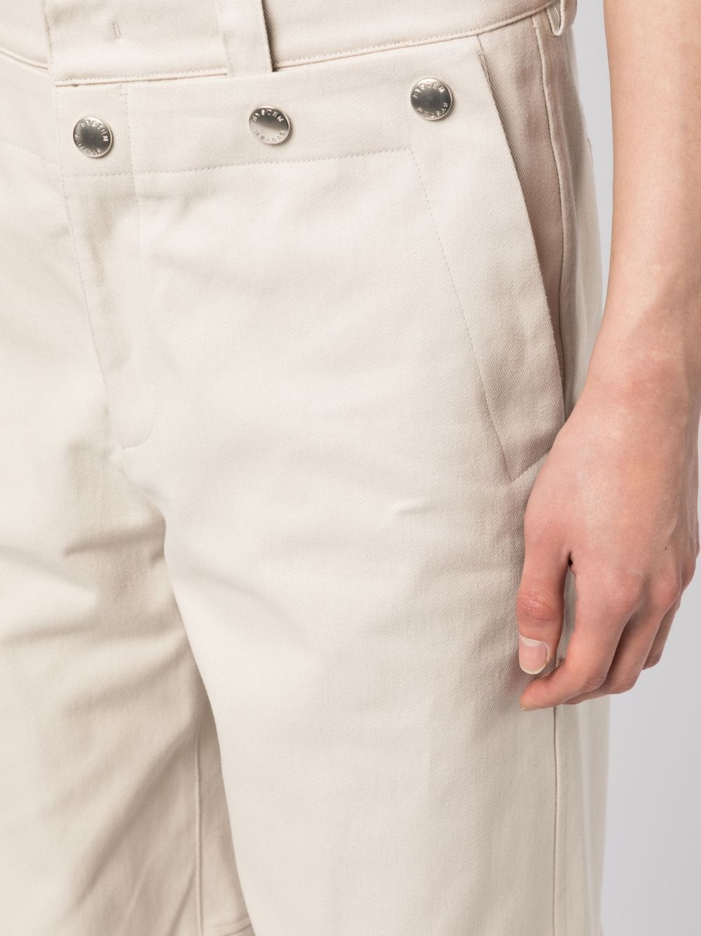 straight-leg cotton trousers - 5