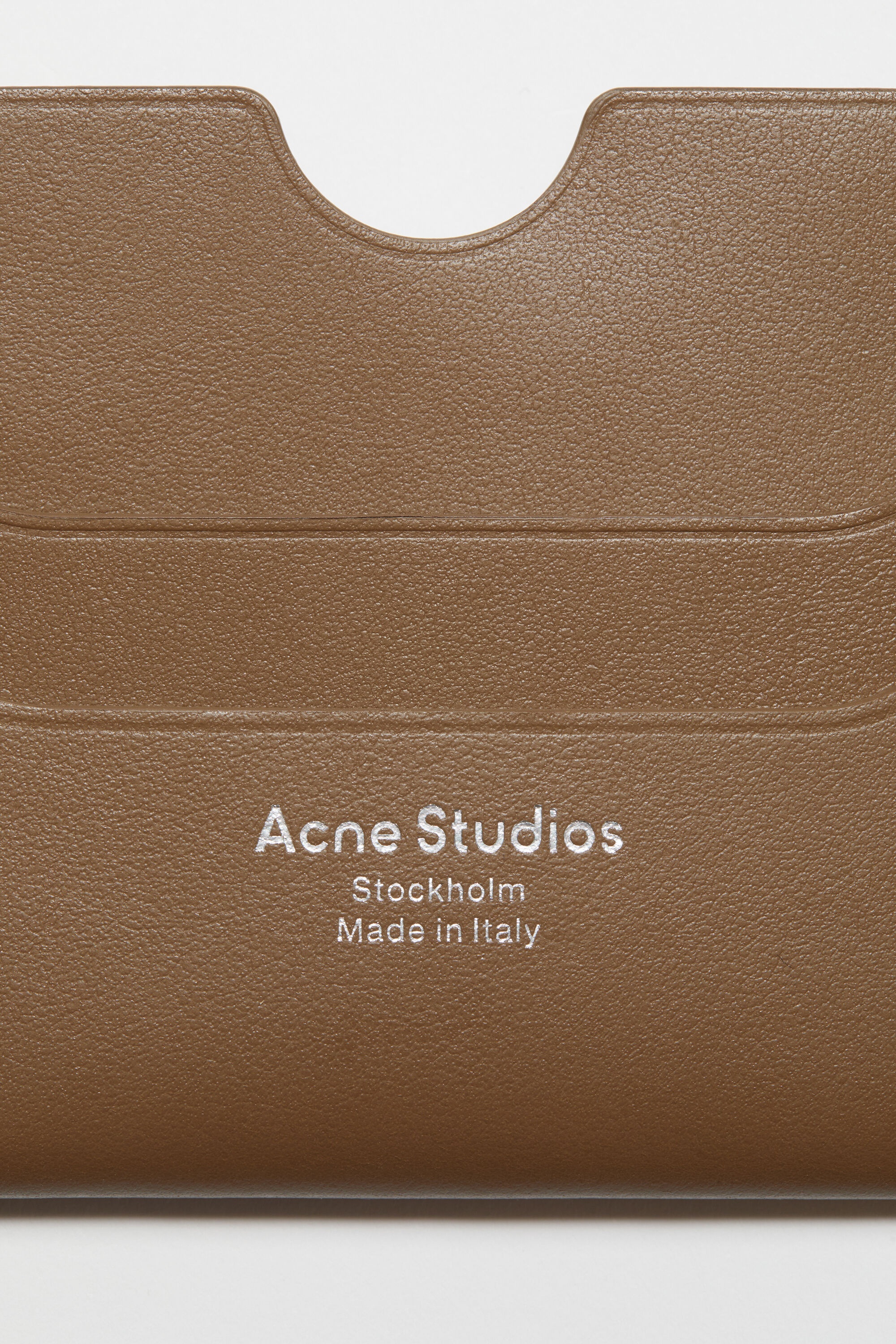 Leather card holder - Camel brown - 5