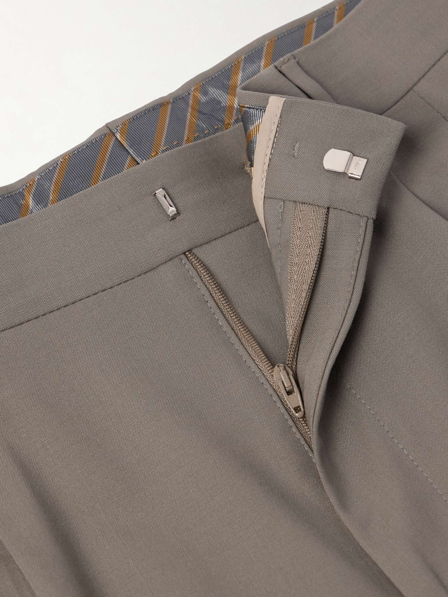 Wide-Leg Pleated Wool-Blend Suit Trousers - 3