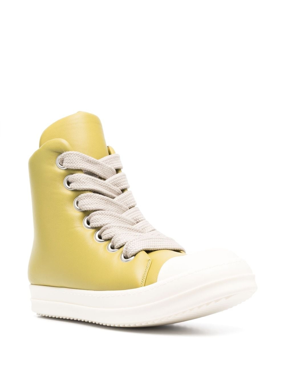 high-top padded leather sneakers - 2