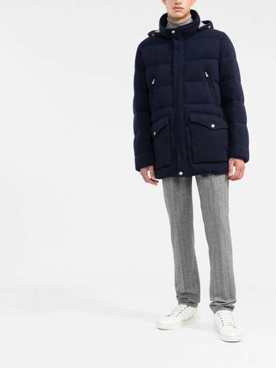 Brunello Cucinelli down-feather hooded coat outlook