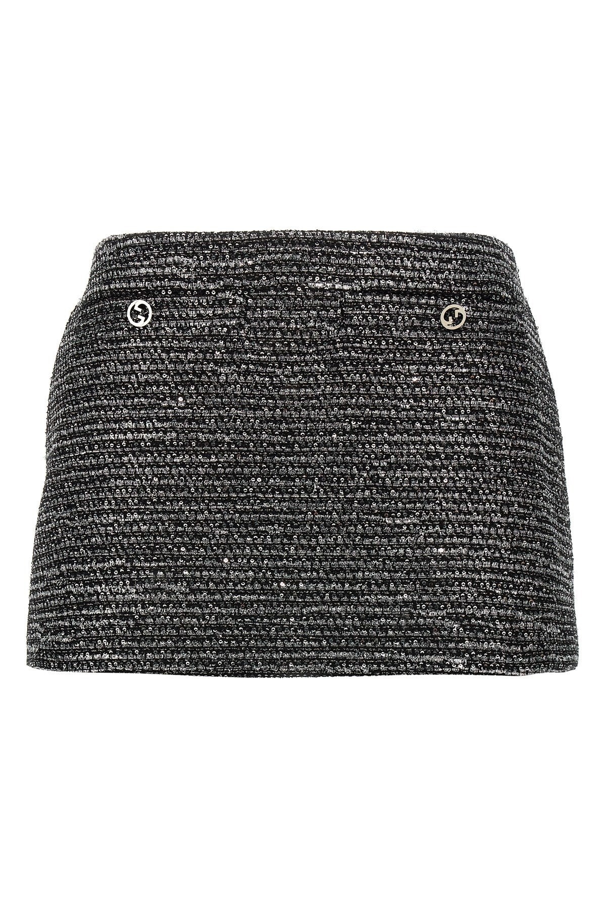 GUCCI Gucci Women Lame Tweed Skirt luosophy REVERSIBLE