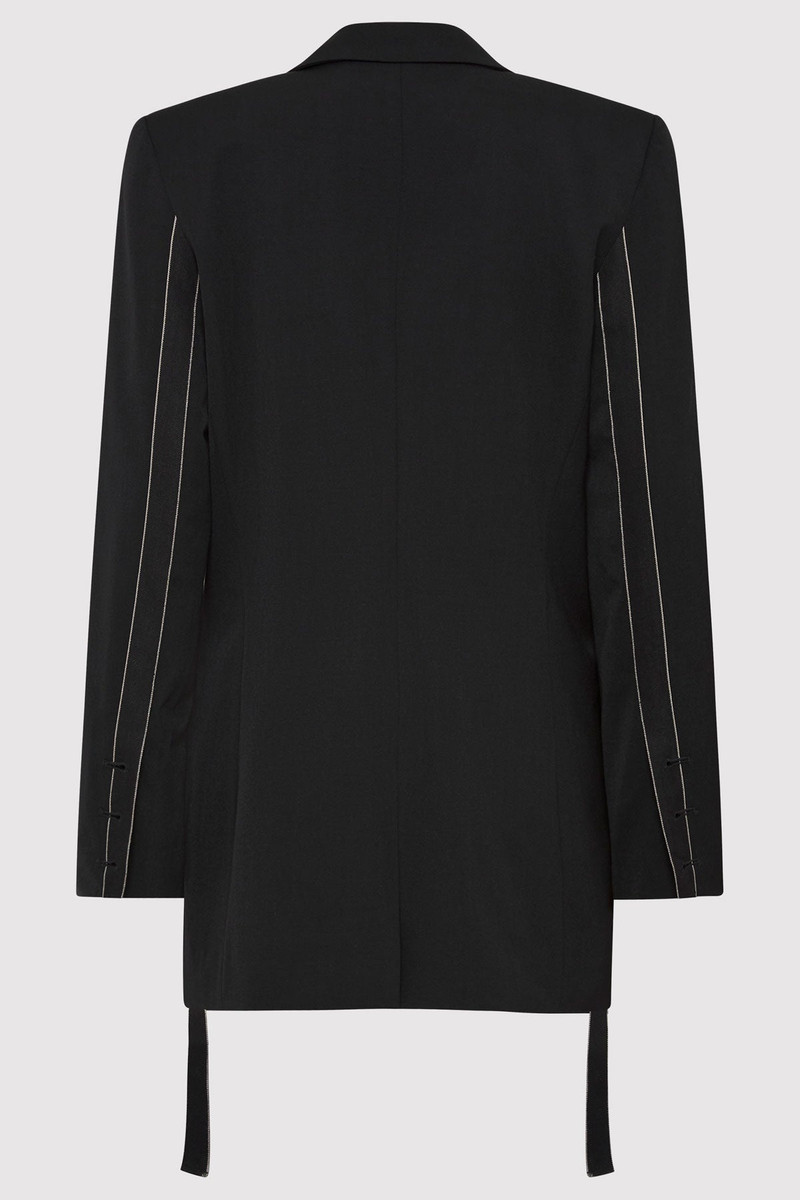 ST. AGNI Side Stripe Blazer - Black outlook