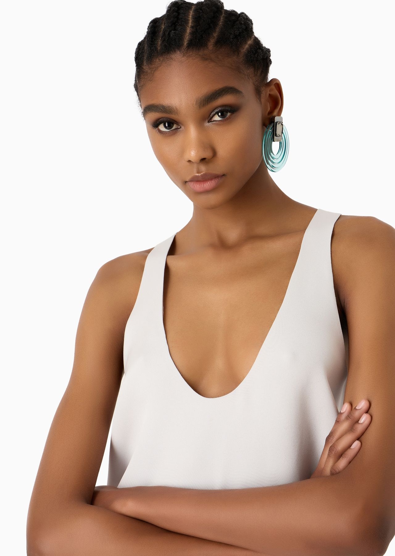 Marocain glittery silk top - 5