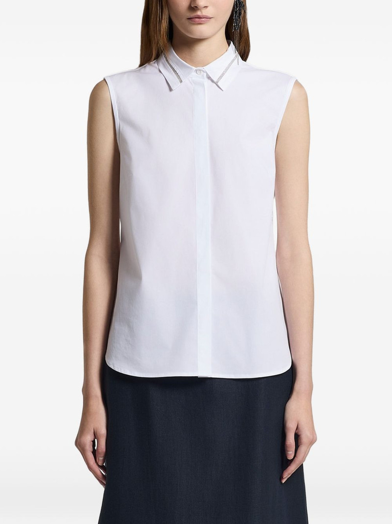 embellished collar sleeveless top 1