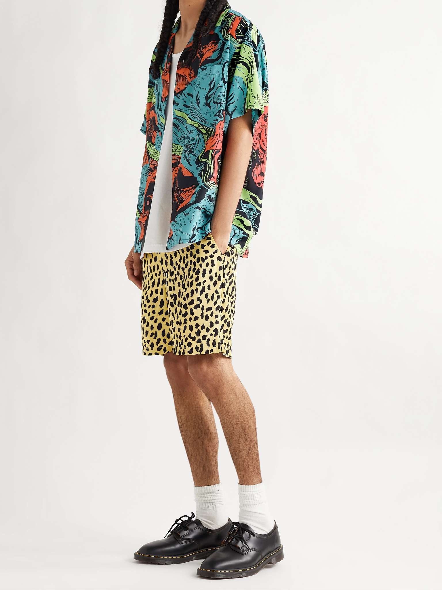 Camp-Collar Printed Woven Shirt - 2