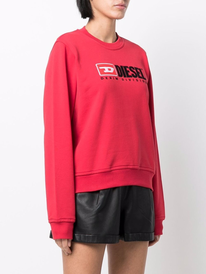 embroidered-logo crew neck sweatshirt 3