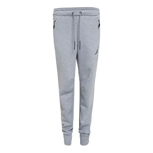 Air Jordan Icon Fleece Cuffed Sweatpants 'Grey' 809475-065 - 1