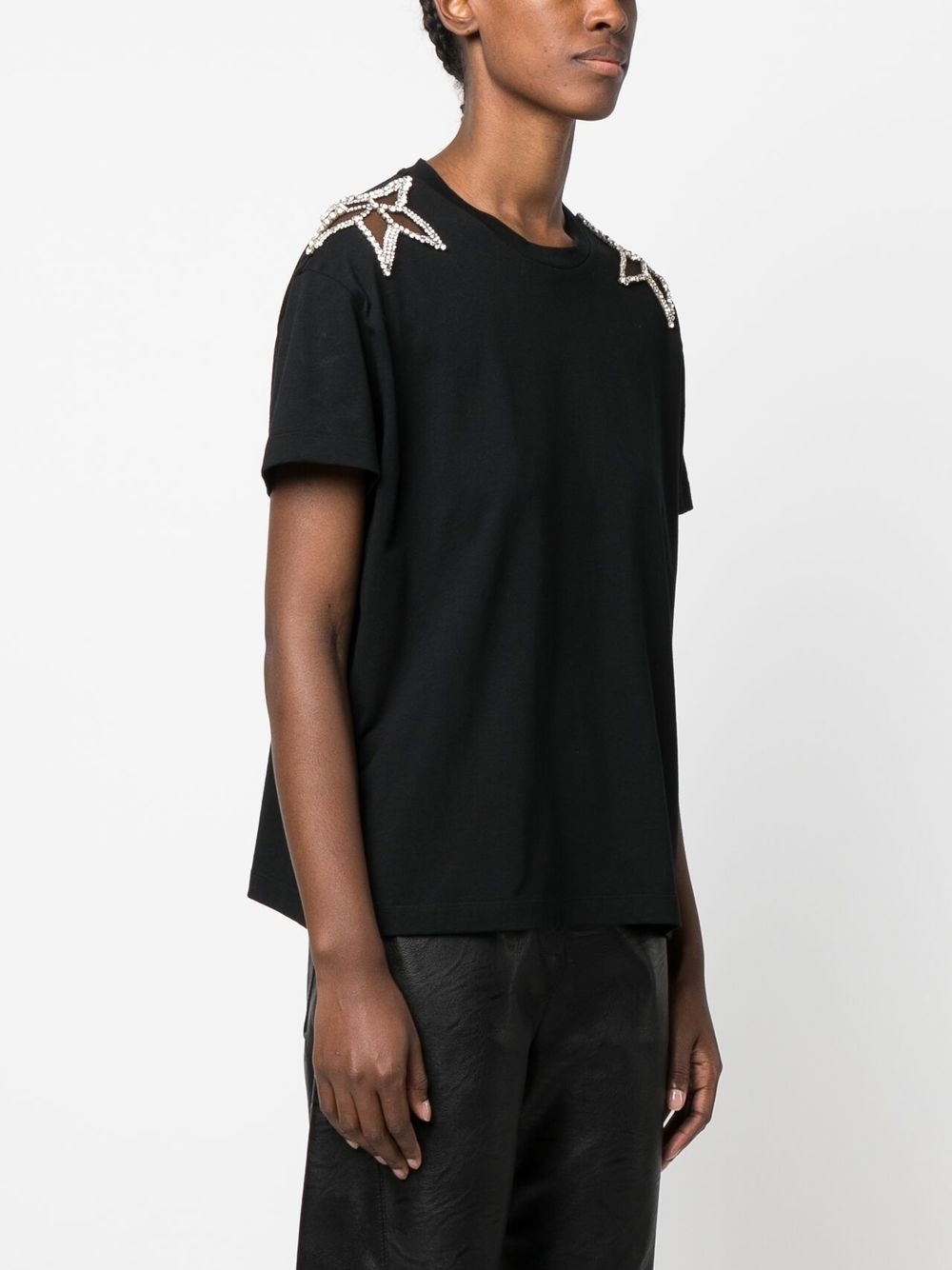 crystal-embellished short-sleeved T-shirt - 3