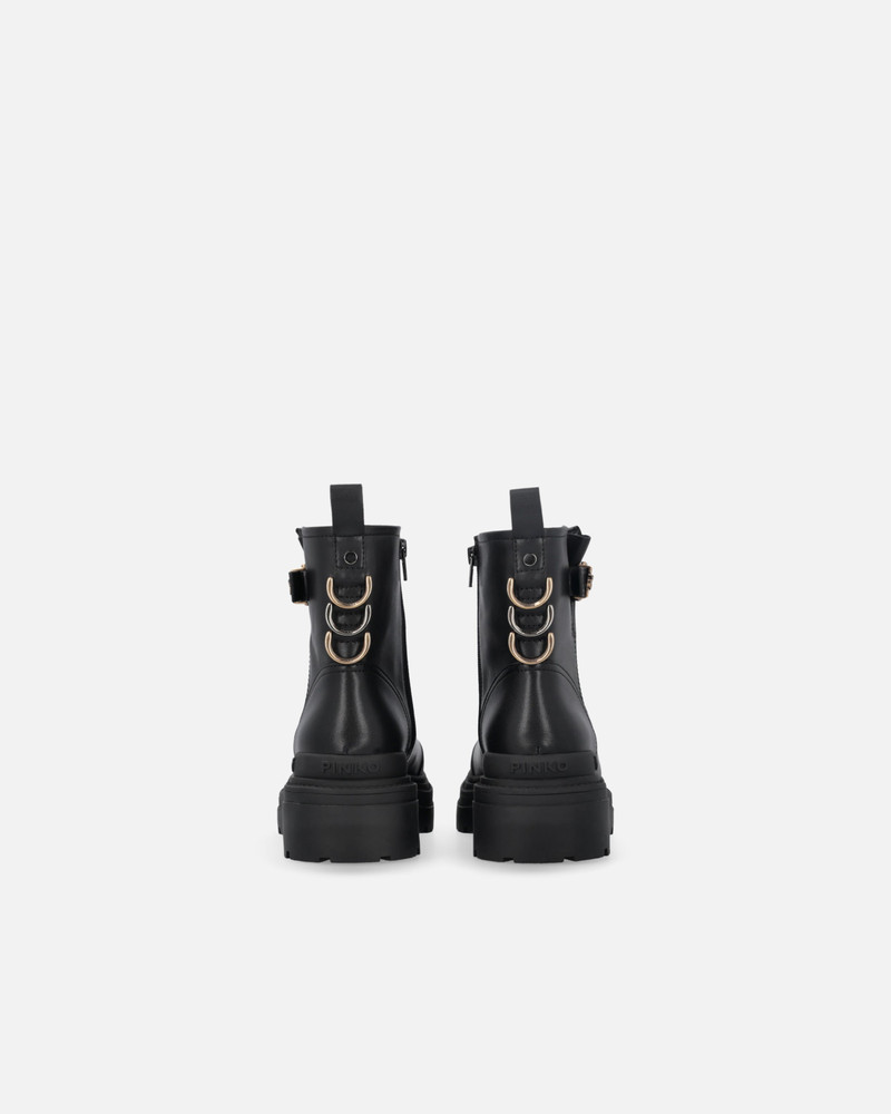 LEATHER BOOTIES WITH LOVE BIRDS LOGO 8