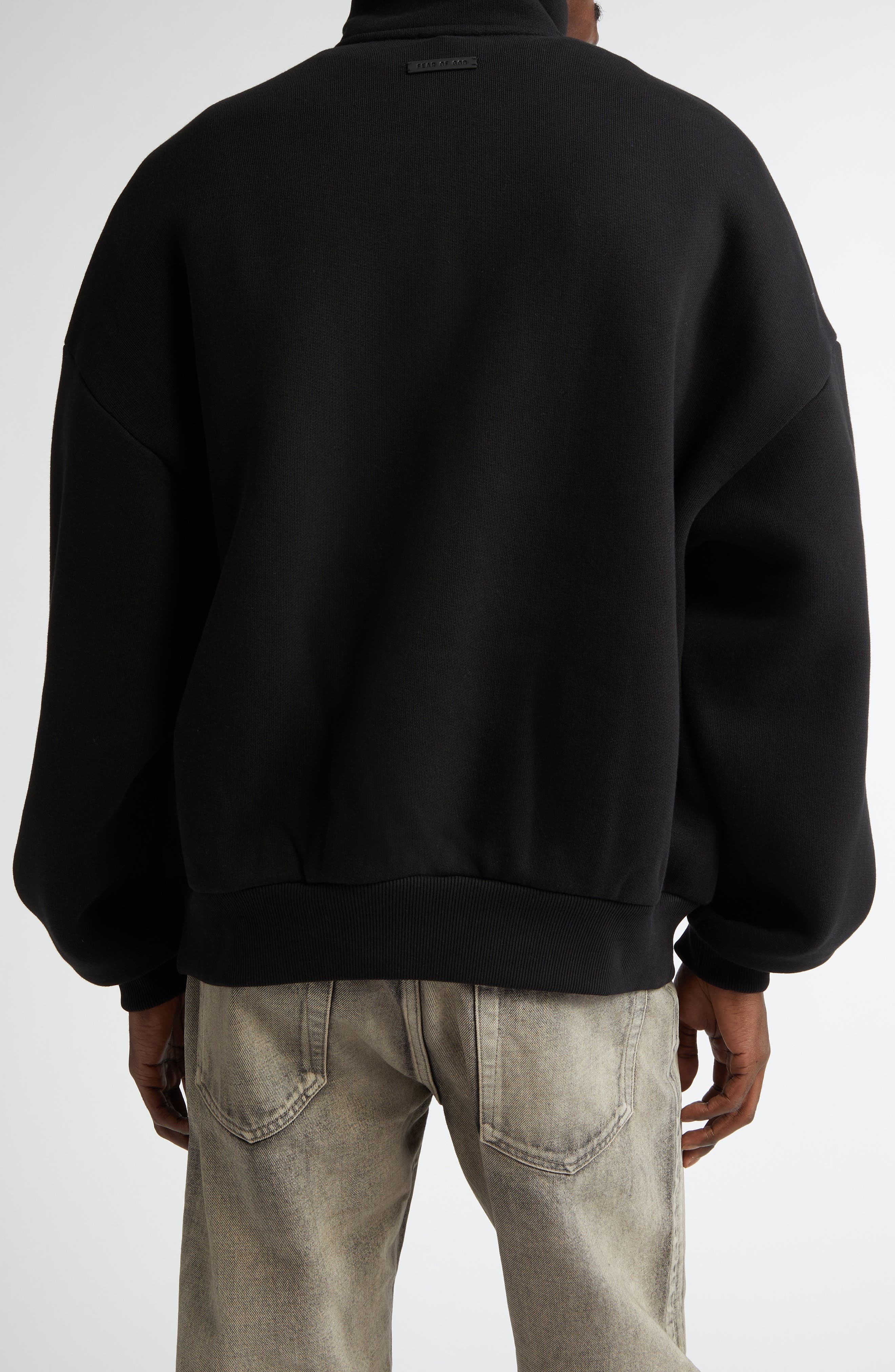Fear of God Fleece Half Zip Pullover in Black at Nordstrom - 2