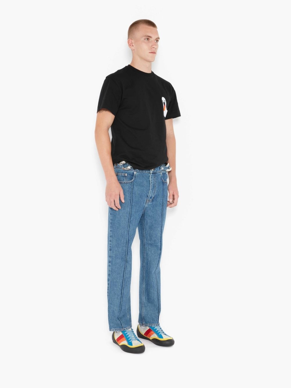 CHAIN LINK SLIM FIT DENIM JEANS - 3
