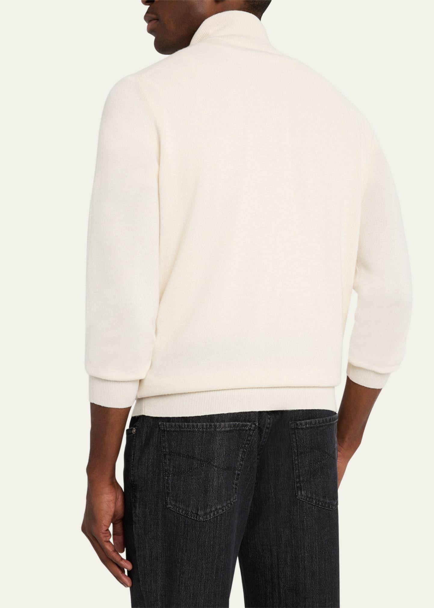 Men's Cashmere Half-Zip Sweater - 3