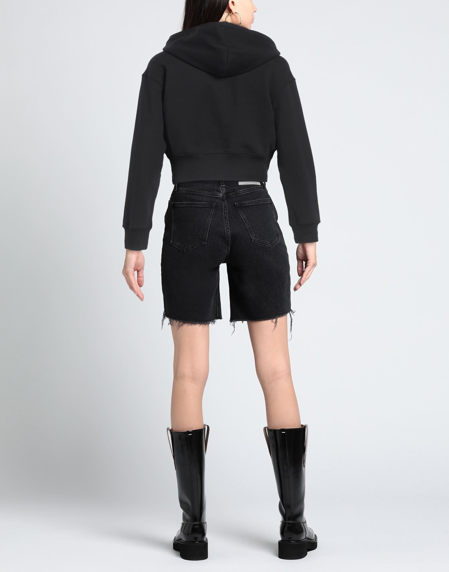 Black Women's Hooded Sweatshirt - 3