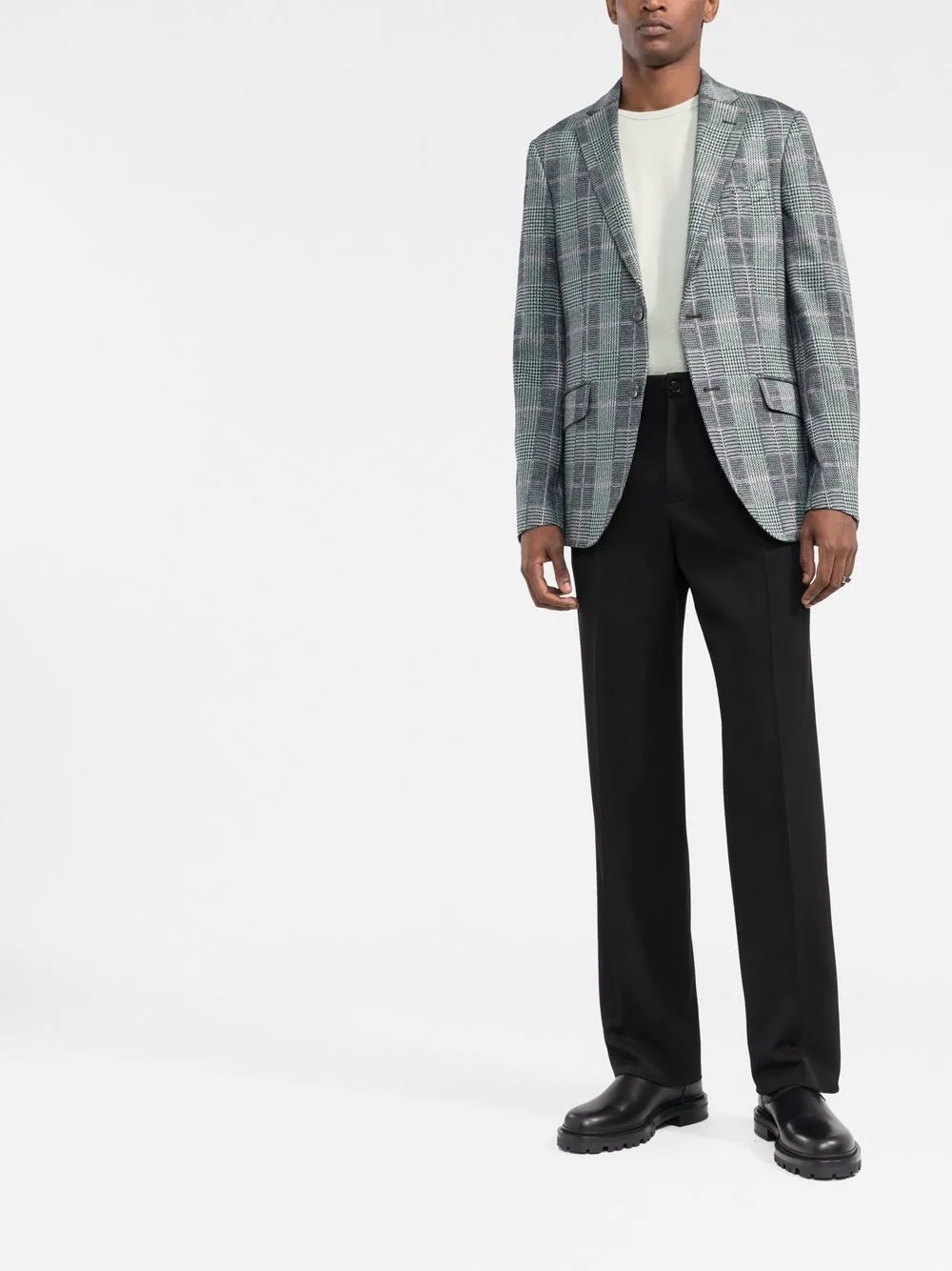 checked tailored blazer - 2