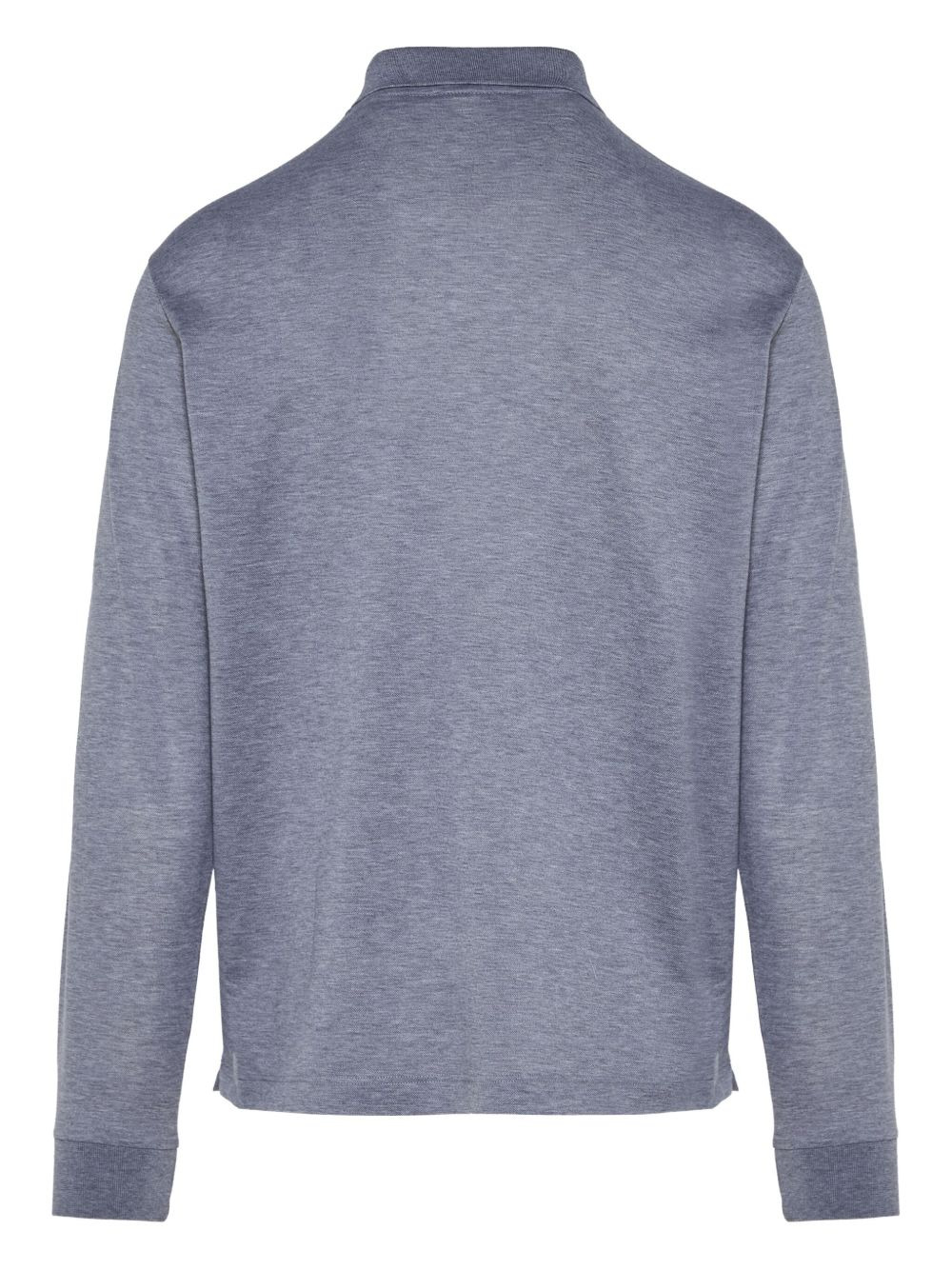 long-sleeve embroidered polo shirt - 2
