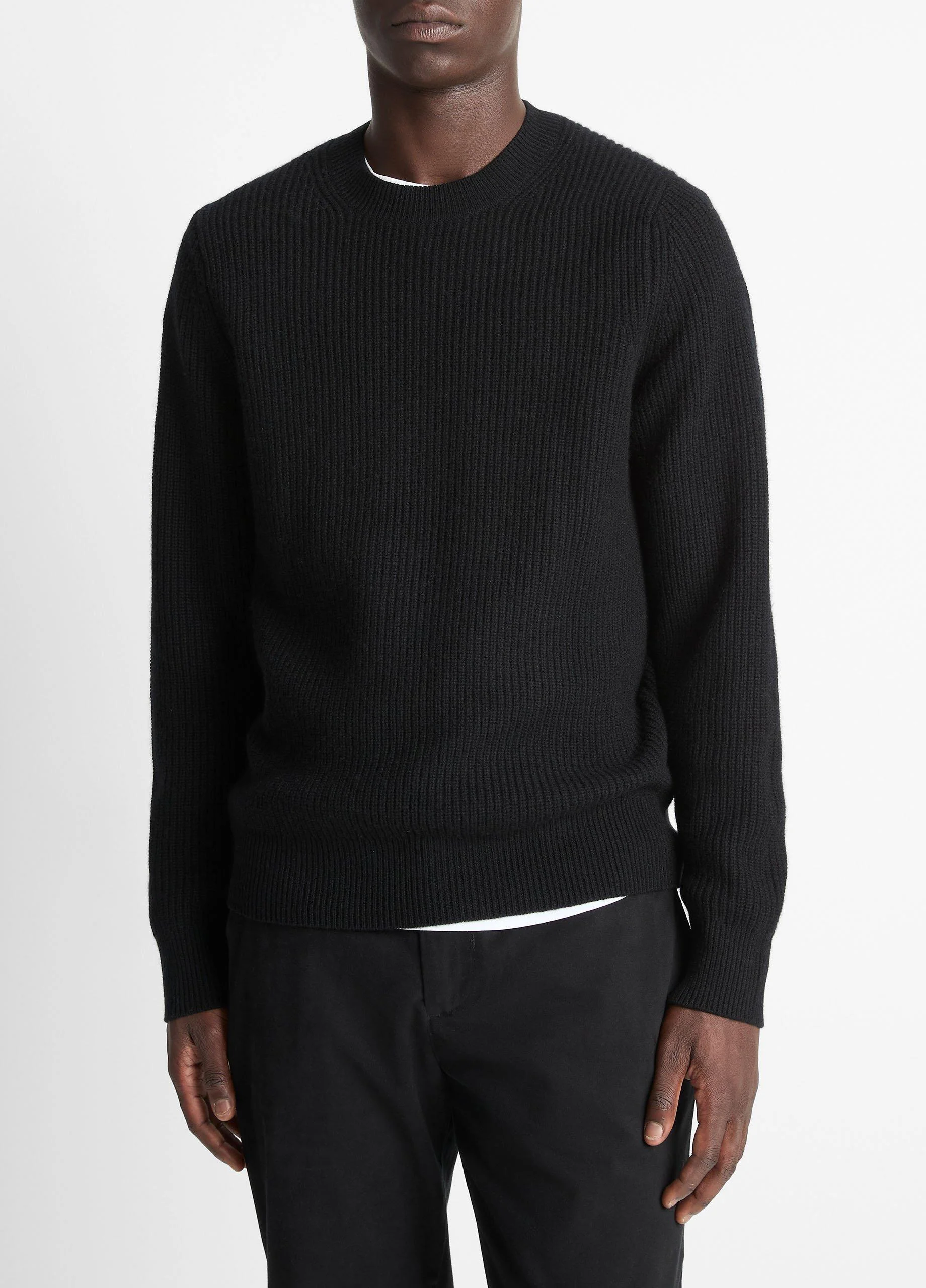 Shaker Wool-Cashmere Sweater - 1