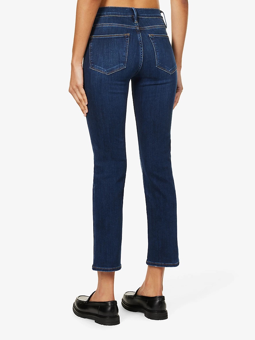 Le High Straight slip-pocket high-rise straight-leg stretch-denim jeans - 4