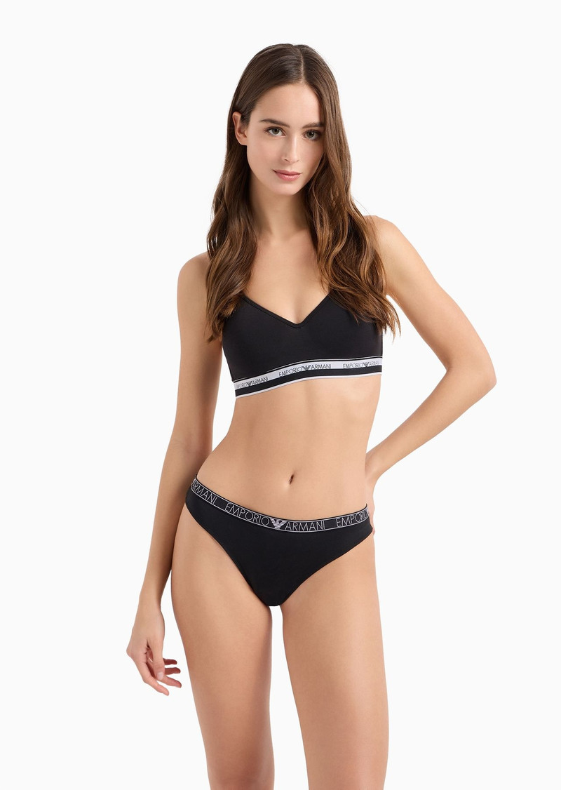 ASV iconic logo band organic-cotton padded bralette 2