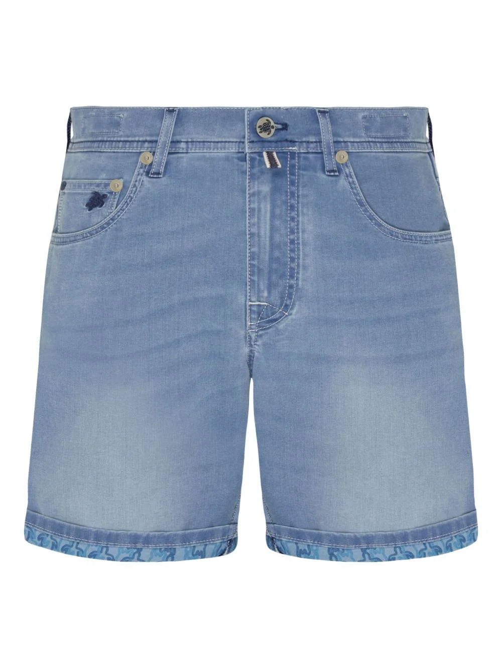 five-pocket turtle denim shorts - 1
