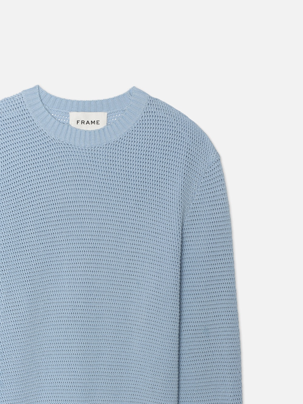 Cotton Blend Sweater in Light Blue - 2