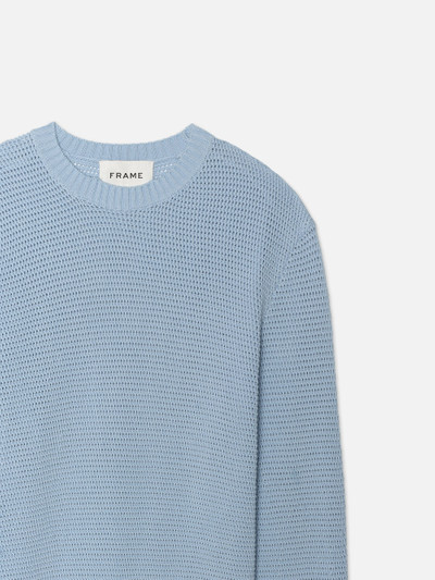 FRAME Cotton Blend Sweater in Light Blue outlook