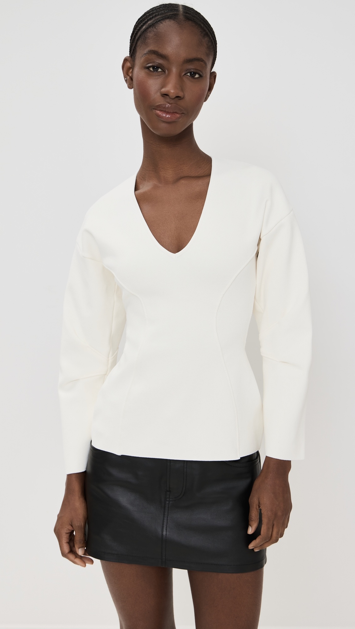 Matte V Neck Sweater - 6