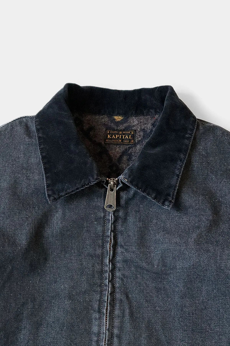 14oz BLKxECR Denim T-Back Drizzler JKT - Black 3