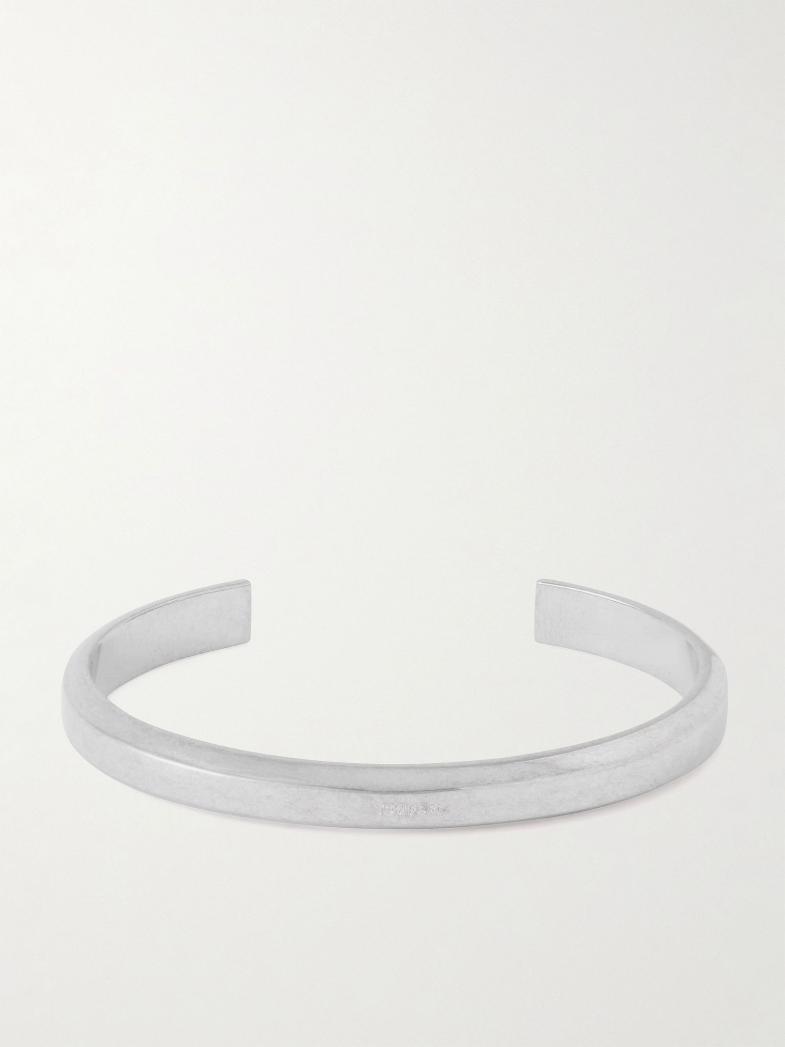 Logo-Engraved Burnished Silver-Tone Cuff Silver - 1
