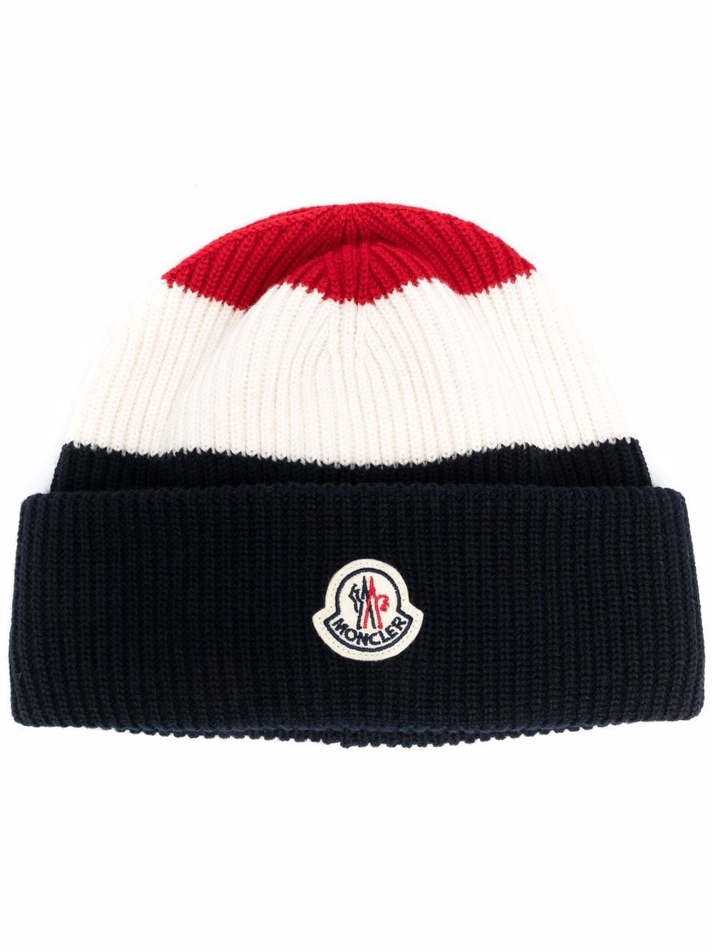 logo patch beanie hat - 1