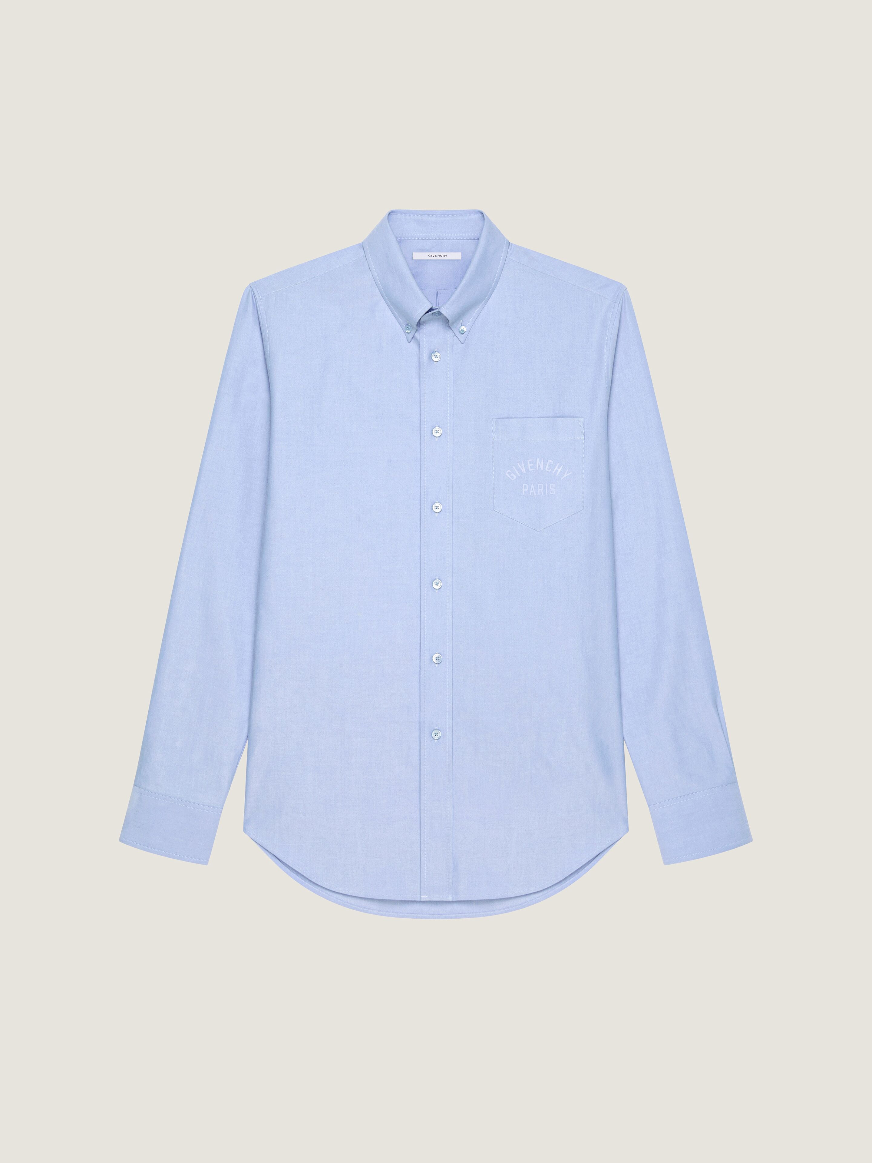SHIRT IN COTTON WITH GIVENCHY PARIS EMBROIDERY - 1