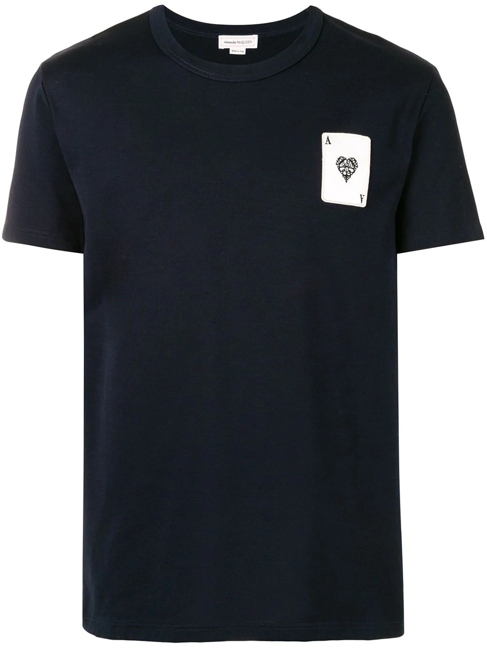 card appliqué T-shirt - 1