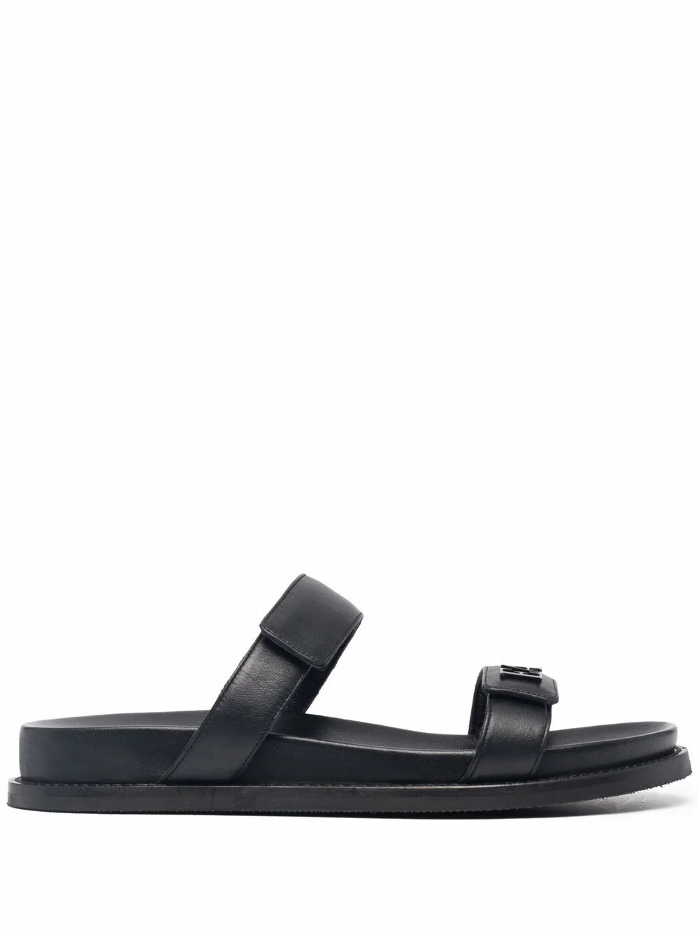 double-strap leather sandals - 1